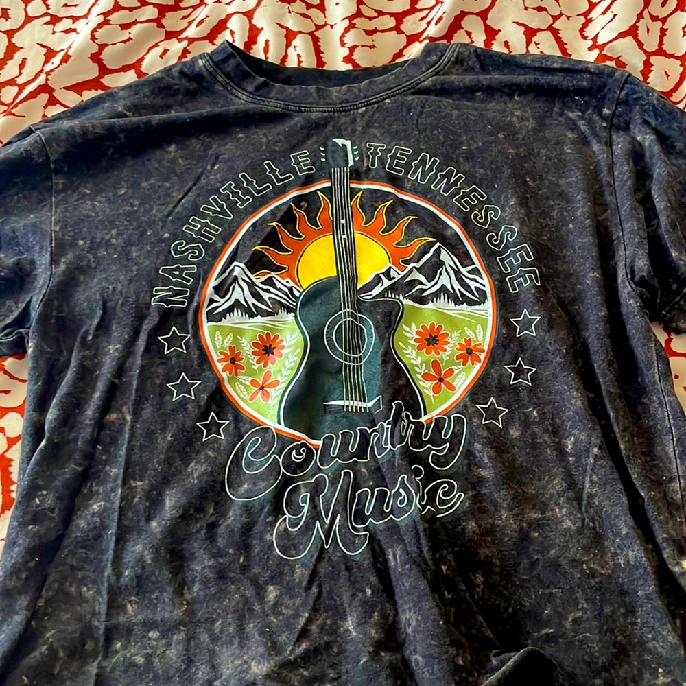 Black shirt with design